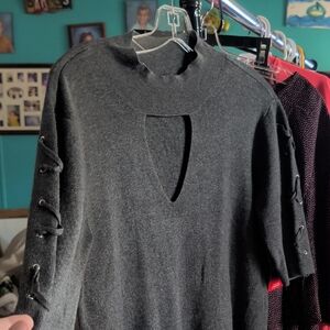 BOLD elements Charcoal Knit Top